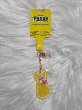Peeps Yellow Bunny Keychain